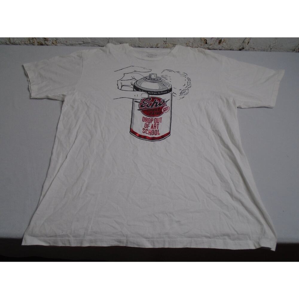 Ecko Unltd Drop Out of Art School t Shirt Spray Paint Graffiti White XXL Hip Hop